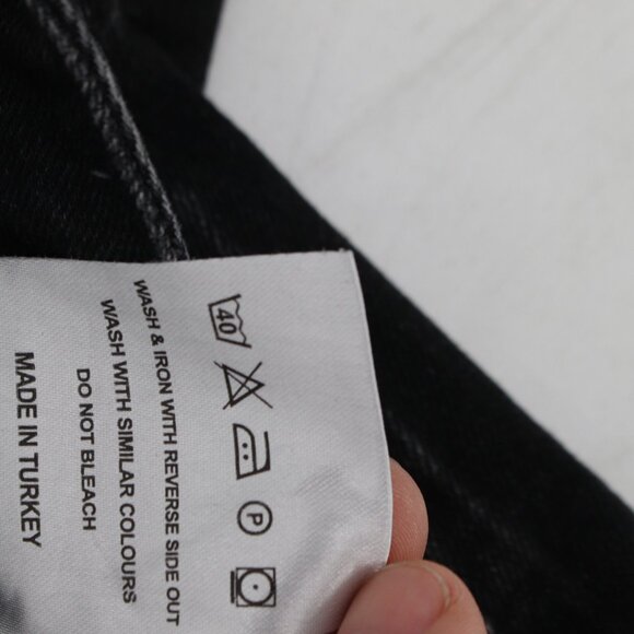 Represent Jeans Mens 30 Repairer Selvedge Vintage Black Ankle Zip Distressed - Picture 14 of 15